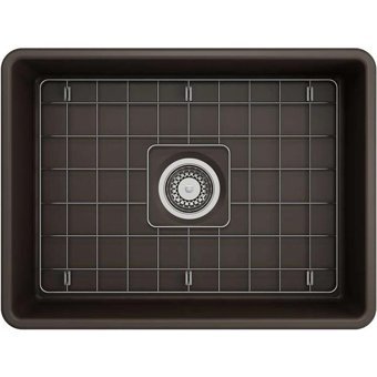 Bocchi Lavello 1137-025-0120-03 455 mm Damlalıksız Tezgah Altı Tek Gözlü Dikdörtgen Orta Granit Eviye Kahverengi