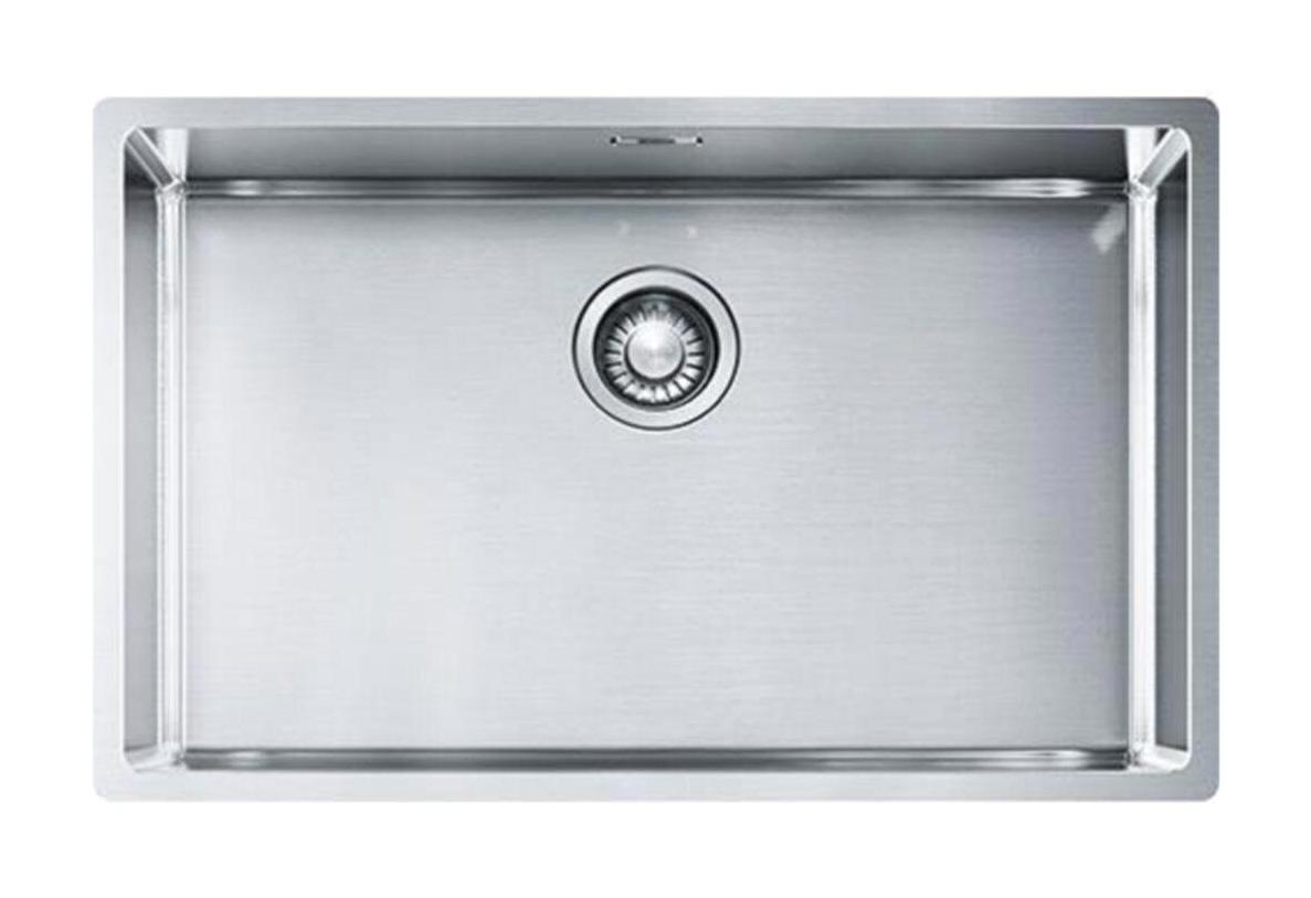 Franke BXX 210 110-68 450 mm Damlalıksız Tezgah Üstü Tek Gözlü Dikdörtgen Orta Paslanmaz Çelik Eviye Gri