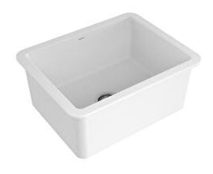 Bocchi Sotto 1627-001-0120-01 480 mm Damlalıksız Tezgah Altı Tek Gözlü Dikdörtgen Orta Seramik Eviye Beyaz
