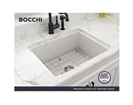 Bocchi Sotto 1627-001-0120-01 480 mm Damlalıksız Tezgah Altı Tek Gözlü Dikdörtgen Orta Seramik Eviye Beyaz