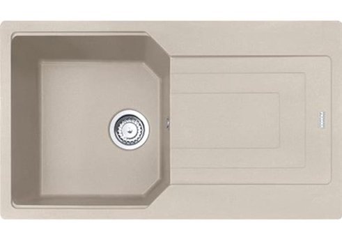 Franke Urban UBG 611-86 Sahara 500 mm Damlalıklı Tezgah Üstü Tek Gözlü Dikdörtgen Sağ Granit Eviye Bej