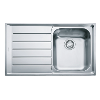 Franke Neptun Net 611 360 mm Damlalıklı Tezgah Üstü Tek Gözlü Dikdörtgen Sol Paslanmaz Çelik Eviye İnox