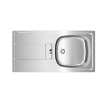 Teka Gravity 45 E-XM 1B 1D 435 mm Damlalıklı Tezgah Üstü Tek Gözlü Dikdörtgen Sol Paslanmaz Çelik Eviye Gri
