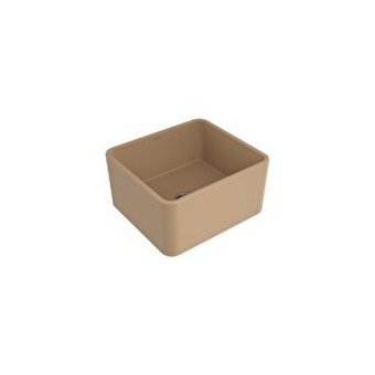Bocchi Lavello 1136-011-0120-03 455 mm Damlalıksız Tezgah Altı Tek Gözlü Kare Orta Granit Eviye Bej