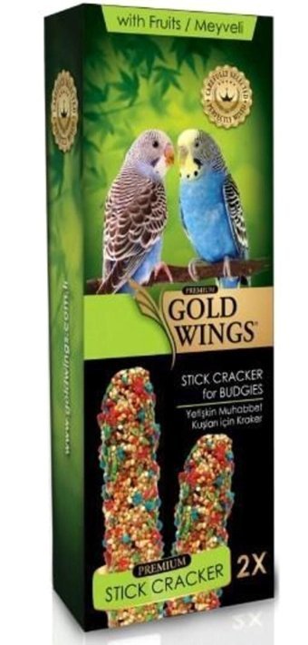Gold Wings Premium Meyveli Muhabbet Kuşu Kraker Yemi 2'li