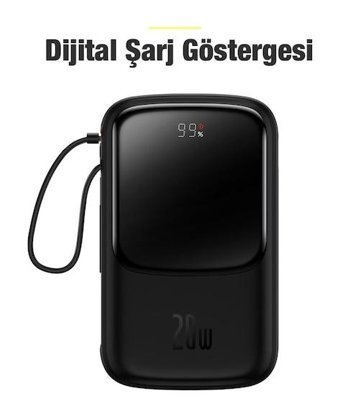 Baseus 10000 mAh Kablolu Powerbank