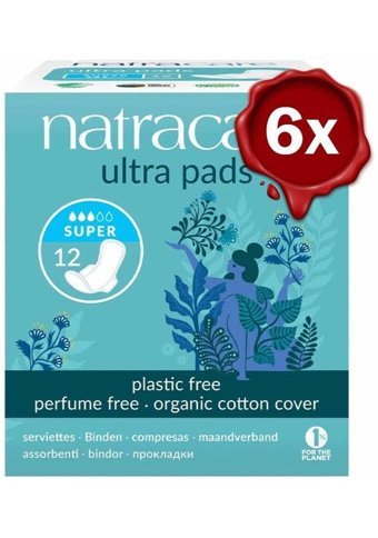 Natracare Organik Orta Ultra Uzun 12'li Hijyenik Ped 6 Adet