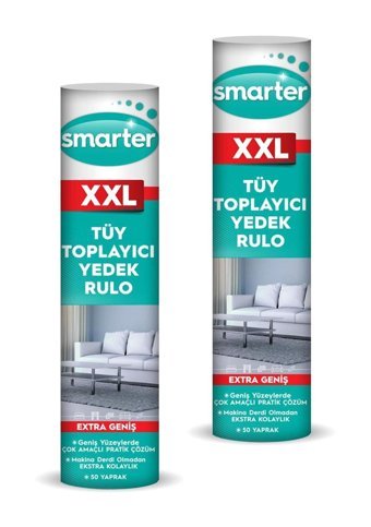 Smarter XXL Tüy Toplama Rulosu 2'li Yedek Başlık