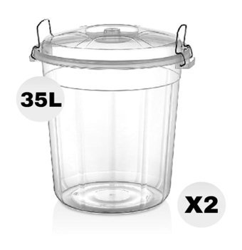 Takyaka 2 Parça Yuvarlak Plastik Saklama Kabı 2x35 ml