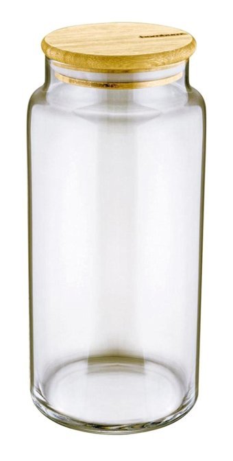 Bambum Zone 1 Parça Silindir-Yuvarlak Cam Saklama Kabı 1.3 lt