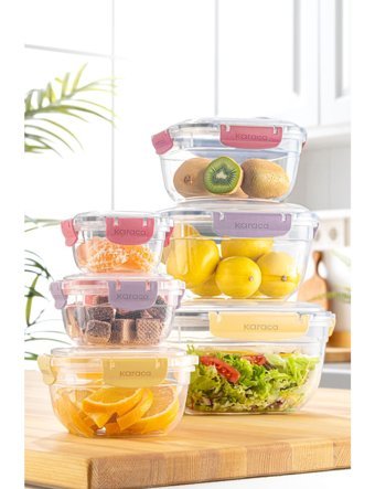 Karaca Locker Save 6 Parça Dikdörtgen Plastik Saklama Kabı