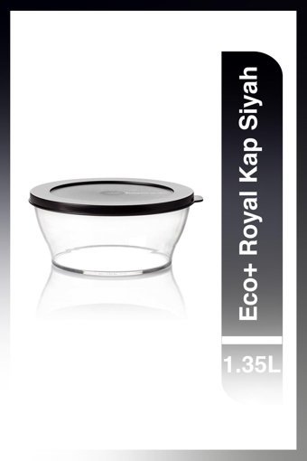 Tupperware Eco+ Royal 1 Parça Yuvarlak Cam Saklama Kabı 1.35 lt