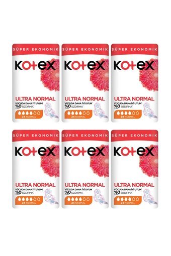 Kotex Organik Antialerjik İnce Normal 24'lü Hijyenik Ped 6 Adet