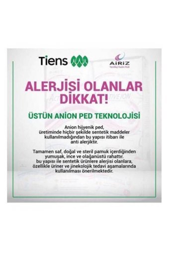 K333 Organik Antialerjik İnce Normal 60'lı Hijyenik Ped 6 Adet