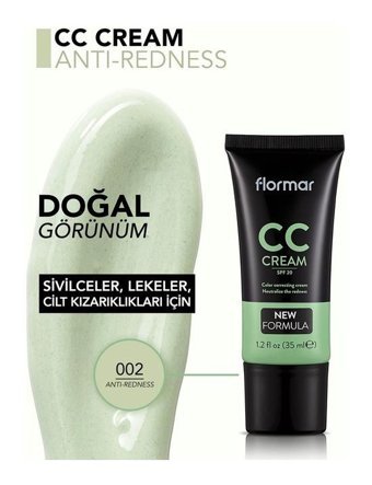 Flormar Kızarık Görünüm Önlemeye Yardımcı Güneş Koruyuculu CC Krem 35 ml