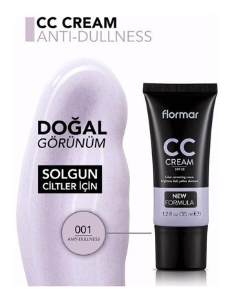 Flormar Solgun Görünüm Önleme Yardımcı Güneş Koruyuculu Işıltılı CC Krem 35 ml
