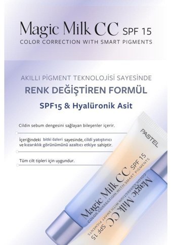 Pastel Açık - Orta Magic Milk Güneş Koruyuculu Işıltılı CC Krem 30 ml