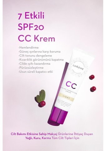 Lumene Açık 7 Etkili Renk Dengeleyici Light Güneş Koruyuculu CC Krem 30 ml