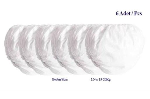 Sevi Bebe No: 2 15 - 20 Kg 6'lı Sızdırmaz Kullan At Beyaz Alıştırma Külodu