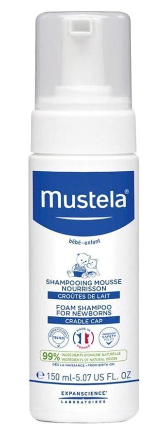 Mustela Köpüklü Konak Önleyici Göz Yakmayan Hipoalerjenik Yenidoğan Hassas Ciltler İçin Bebek Şampuanı 150 ml