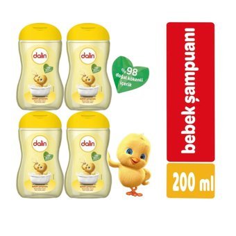 Dalin Göz Yakmayan Hassas Ciltler İçin Bebek Şampuanı 4x200 ml