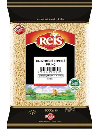 Reis Kahverengi Kepekli Pirinç 1 KG