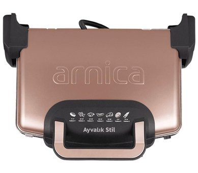 Arnica GH26261 6 Dilim Teflon Çıkarılabilir Plaka 1750 W Izgara Rose Gold Tost Makinesi