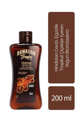 Hawaiian Tropic Hindistan Cevizi Yoğun Vücut İçin Bronzlaştırıcı Yağ 200 ml