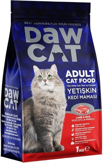 Daw Cat Kuzu Etli Yetişkin Kuru Kedi Maması 1 kg