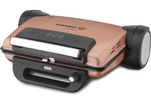Korkmaz A811 Tostema 6 Dilim Granit Çıkartılabilir Plaka Tek Yönlü 1800 W Izgaralı Rose Gold Tost Makinesi