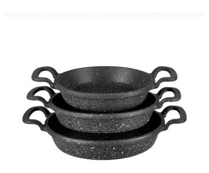 Dmp Marshomewares Essenso 3 Parça Döküm - Granit Tencere ve Tava Seti