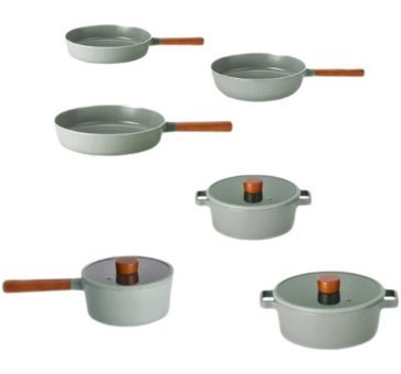 Neoflam Fika 9 Parça Alüminyum - Döküm Tencere Seti