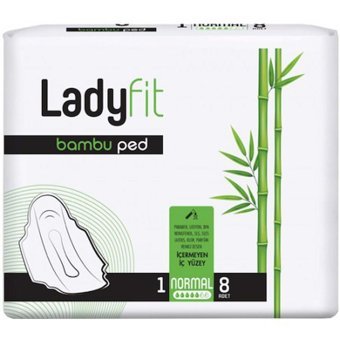 Lady Fit Bambu Organik Antialerjik İnce Normal 8'li Hijyenik Ped 1 Adet