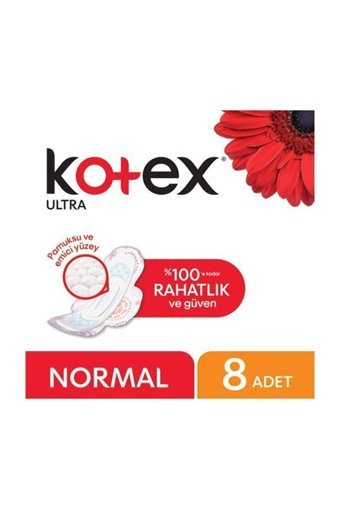 Kotex Organik Antialerjik Orta Normal 8'li Hijyenik Ped 24 Adet