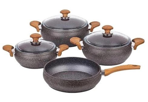 Özkent Granit 7 Parça Granit Tencere Seti