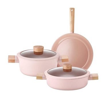 Neoflam Blossom 5 Parça Alüminyum Tencere ve Tava Seti