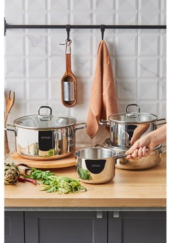 Emsan Cocinero 7 Parça Çelik Tencere Seti