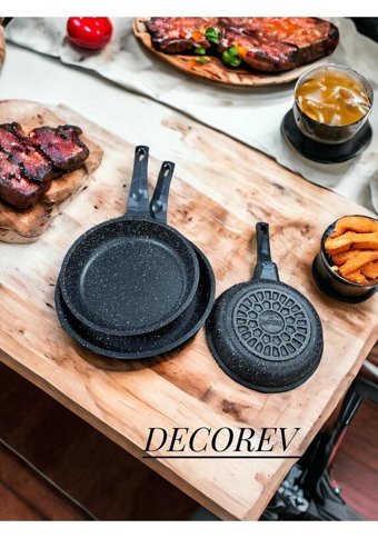 Decorev Trend 3 Parça Granit Tava Seti