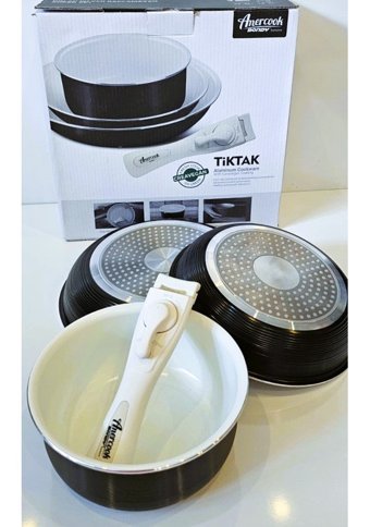 Bondy Amercook 4 Parça Seramik Tencere ve Tava Seti