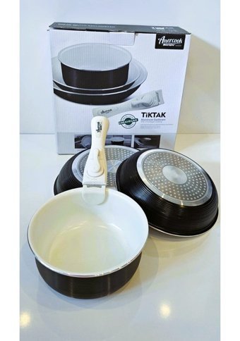 Bondy Amercook 4 Parça Seramik Tencere ve Tava Seti