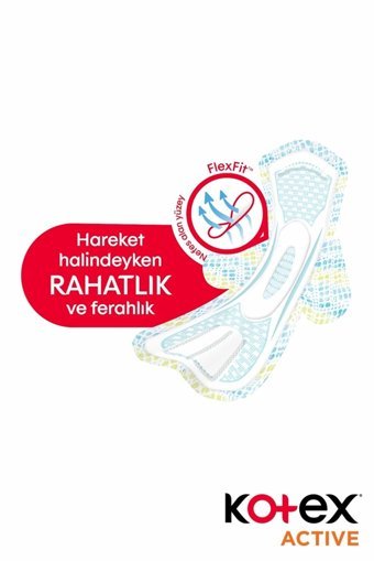 Kotex Actıve Organik Antialerjik Orta Normal 22'li Hijyenik Ped 1 Adet