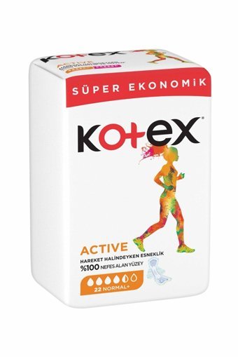 Kotex Actıve Organik Antialerjik Orta Normal 22'li Hijyenik Ped 1 Adet