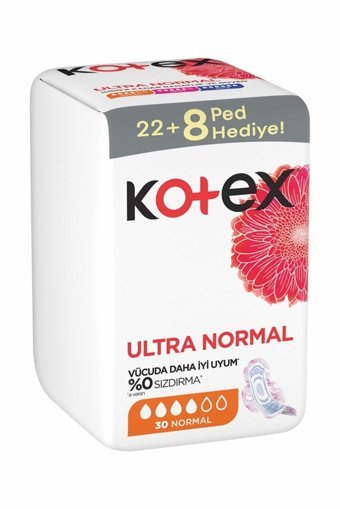 Kotex Organik Antialerjik Orta Normal 30'lu Hijyenik Ped 1 Adet