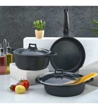 BersaChef Iron 5 Parça Granit Tencere Seti