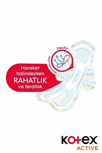 Kotex Active Organik Antialerjik İnce Uzun 16'lı Hijyenik Ped 2 Adet