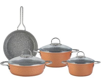 Emsan Nostalji 7 Parça Granit Tencere Seti