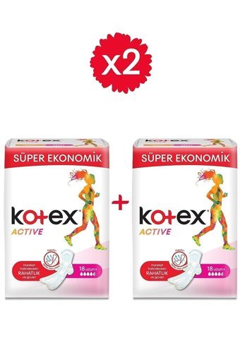 Kotex Active Organik Antialerjik İnce Uzun 16'lı Hijyenik Ped 2 Adet
