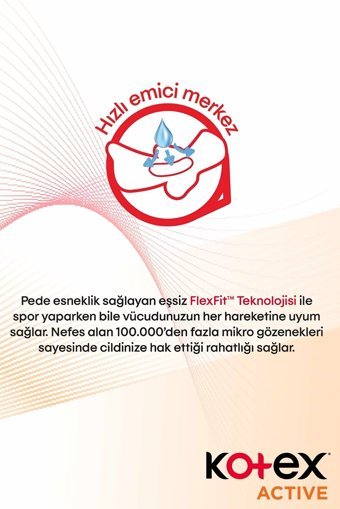 Kotex Active Organik Antialerjik İnce Uzun 16'lı Hijyenik Ped 2 Adet