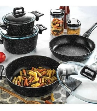 Schafer New Savor 7 Parça Granit Tencere Seti