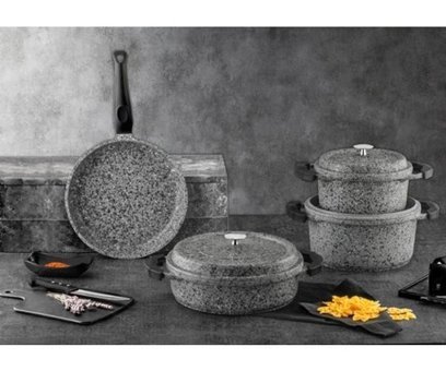 Taşhan T-0671 7 Parça Döküm - Granit Tencere Seti